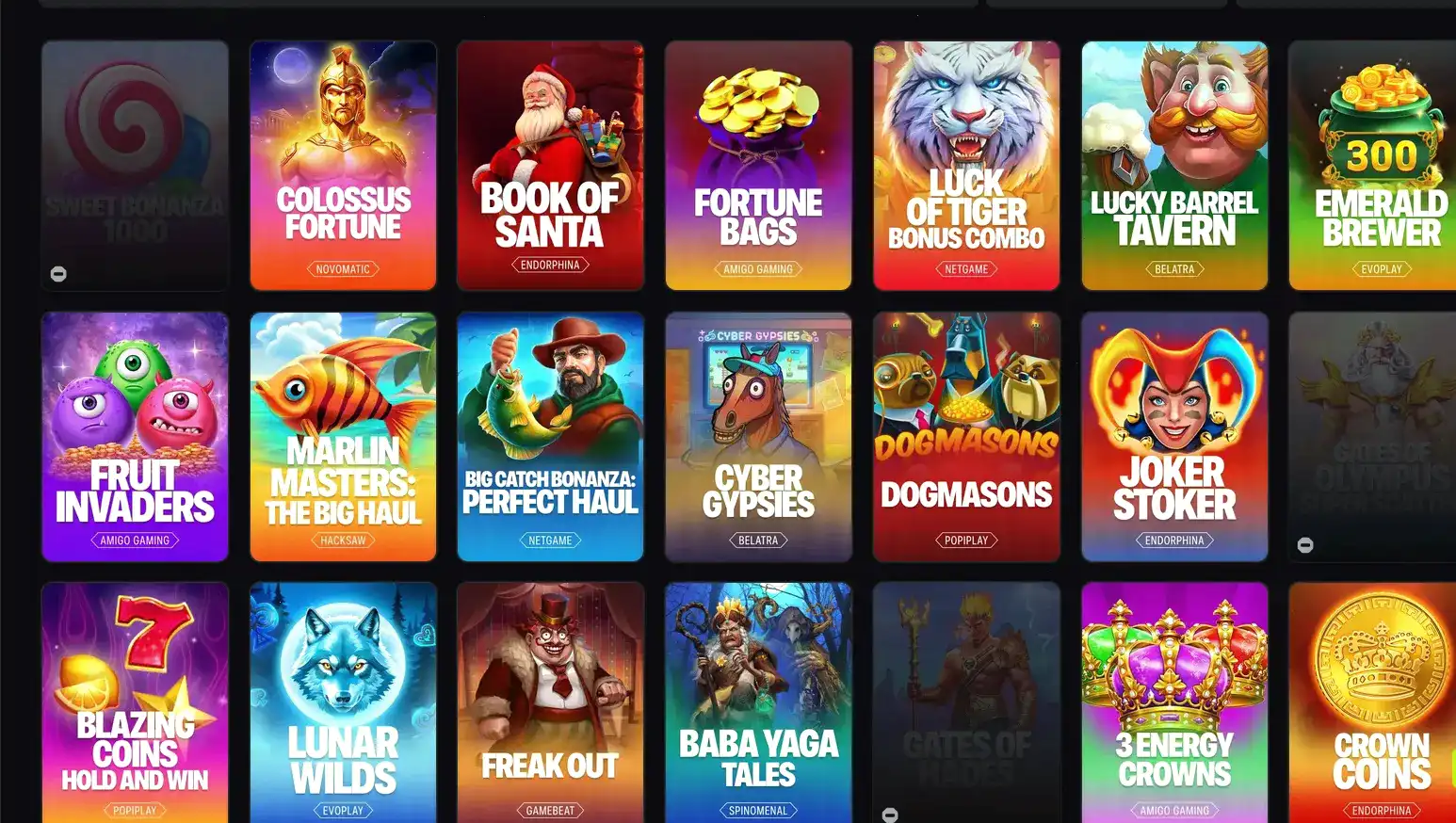 Интерфейс казино Твин на большом экране